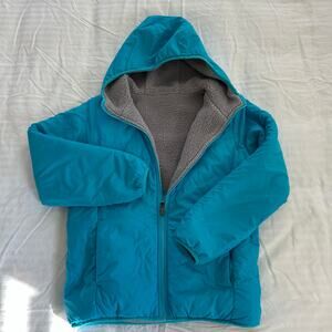 The North Face Hooded Fully Lined Blue Puffer Waterproof Jacket Girls L 14-16